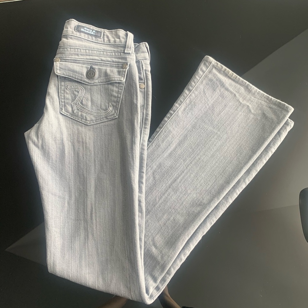 Rock & Republic Grey Boot Cut Flap Picket jeans